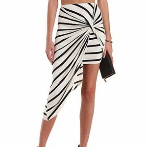 Navy/white wrap skirt